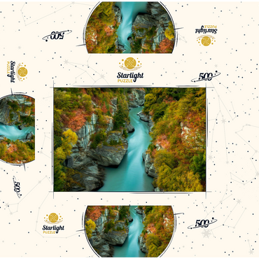 Shotover River Gorge - Autumn in Queenstown 500 Jigsaw Puzzle box 3D Modell