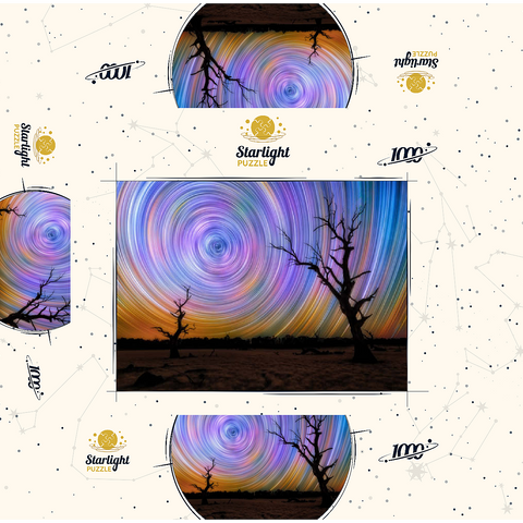Outback Star Trails - Night Sky over Australian Wilderness 1000 Jigsaw Puzzle box 3D Modell