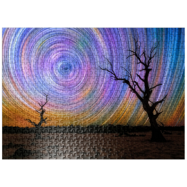 puzzleplate Outback Star Trails - Night Sky over Australian Wilderness 500 Jigsaw Puzzle