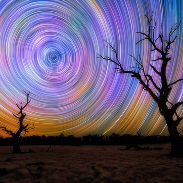 Outback Star Trails - Night Sky over Australian Wilderness 500 Jigsaw Puzzle 3D Modell