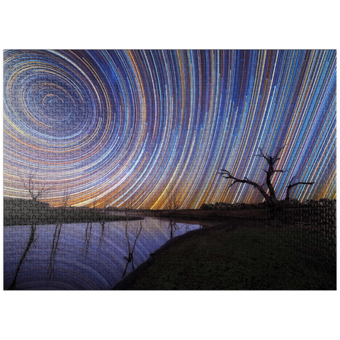 puzzleplate Australian Star Trails Over Reflected Landscape 1000 Jigsaw Puzzle