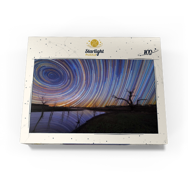 Australian Star Trails Over Reflected Landscape 100 Jigsaw Puzzle box view3