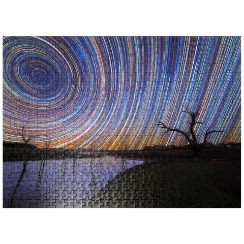 puzzleplate Australian Star Trails Over Reflected Landscape 500 Jigsaw Puzzle