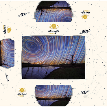 Australian Star Trails Over Reflected Landscape 500 Jigsaw Puzzle box 3D Modell