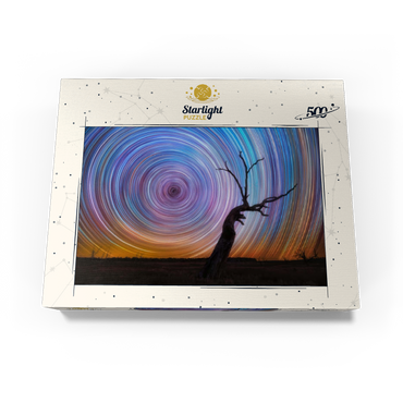 Vibrant Star Trails Over Australian Outback Tree 500 Jigsaw Puzzle box view3