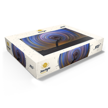 Star Trail Spiral Over Lone Outback Tree 1000 Jigsaw Puzzle box view1