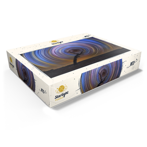 Star Trail Spiral Over Lone Outback Tree 100 Jigsaw Puzzle box view1