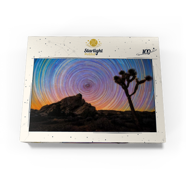 Joshua Tree Under Spiral Star Trails 100 Jigsaw Puzzle box view3