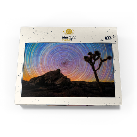 Joshua Tree Under Spiral Star Trails 100 Jigsaw Puzzle box view3