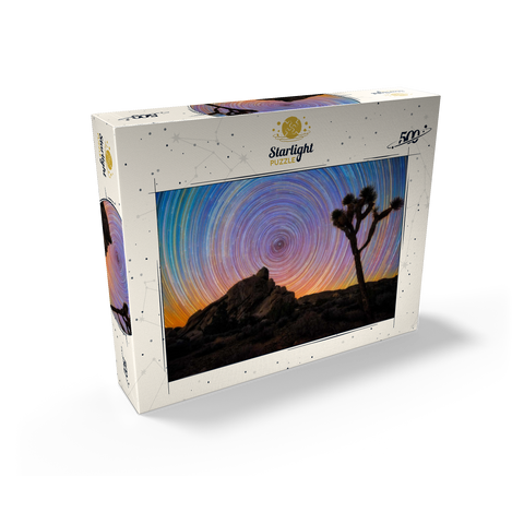 Joshua Tree Under Spiral Star Trails 500 Jigsaw Puzzle box view2