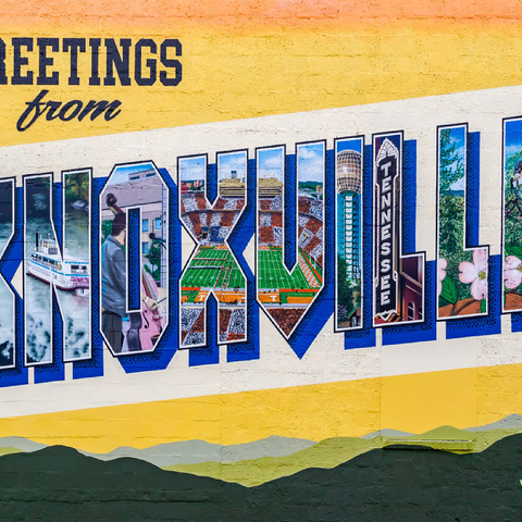 Greetings from Knoxville Tennessee Mural 100 Jigsaw Puzzle 3D Modell