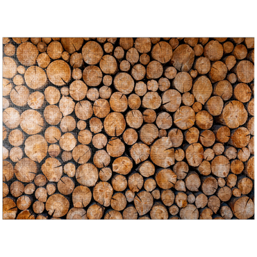 puzzleplate Stacked Firewood Logs with Natural Texture 1000 Jigsaw Puzzle