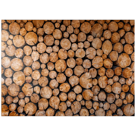 puzzleplate Stacked Firewood Logs with Natural Texture 1000 Jigsaw Puzzle