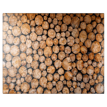 puzzleplate Stacked Firewood Logs with Natural Texture 100 Jigsaw Puzzle