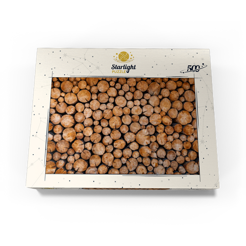 Stacked Firewood Logs with Natural Texture 500 Jigsaw Puzzle box view3