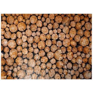 puzzleplate Stacked Firewood Logs with Natural Texture 500 Jigsaw Puzzle