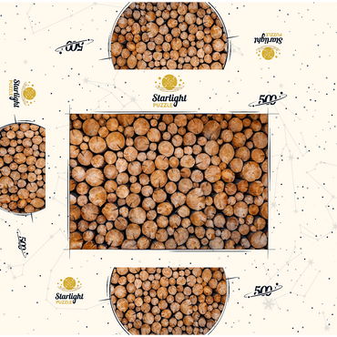 Stacked Firewood Logs with Natural Texture 500 Jigsaw Puzzle box 3D Modell