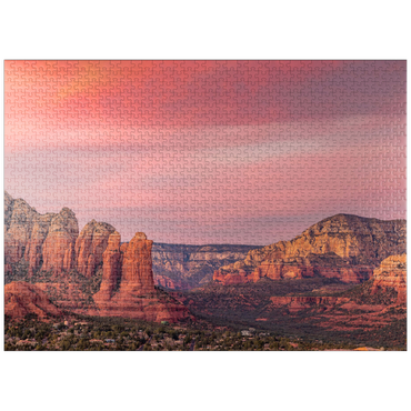 puzzleplate Sedona Red Rocks at Sunset Glow 1000 Jigsaw Puzzle