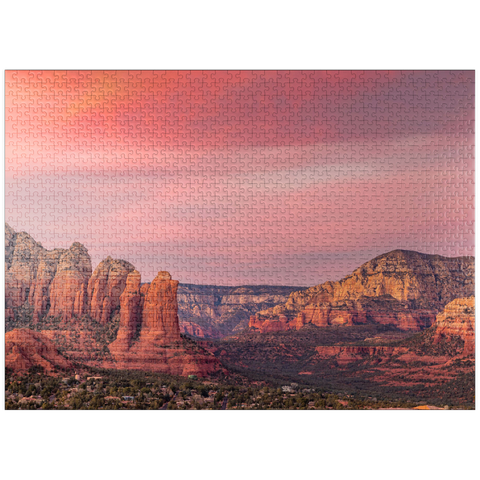 puzzleplate Sedona Red Rocks at Sunset Glow 1000 Jigsaw Puzzle