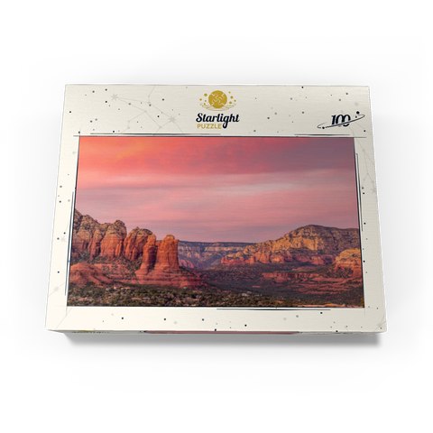 Sedona Red Rocks at Sunset Glow 100 Jigsaw Puzzle box view3