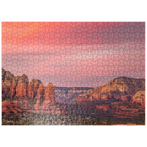 puzzleplate Sedona Red Rocks at Sunset Glow 500 Jigsaw Puzzle