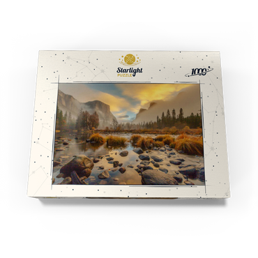 Yosemite Valley at Sunrise with Mist and Reflections 1000 Jigsaw Puzzle box view3