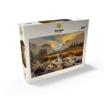 Yosemite Valley at Sunrise with Mist and Reflections 100 Jigsaw Puzzle box view2