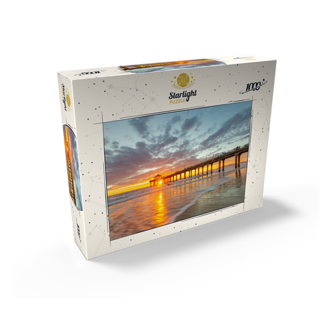 Manhattan Beach Pier Sunset Glow 1000 Jigsaw Puzzle box view2