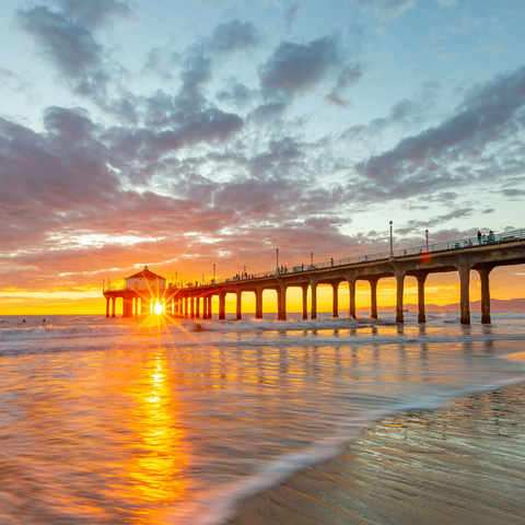 Manhattan Beach Pier Sunset Glow 1000 Jigsaw Puzzle 3D Modell