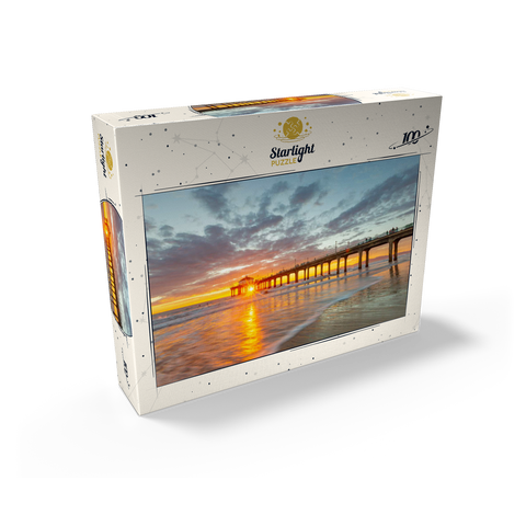 Manhattan Beach Pier Sunset Glow 100 Jigsaw Puzzle box view2