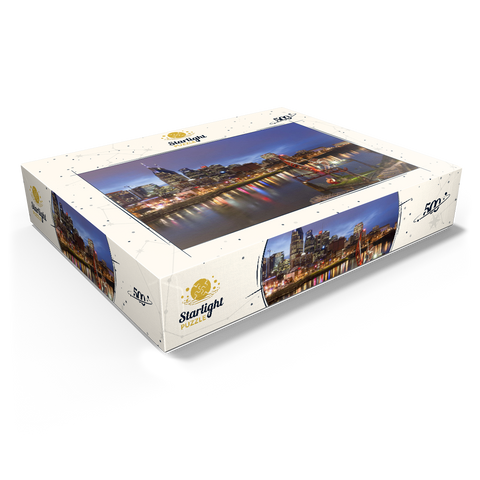 Nashville Skyline with Cumberland River Reflections at Dusk 500 Jigsaw Puzzle box view1