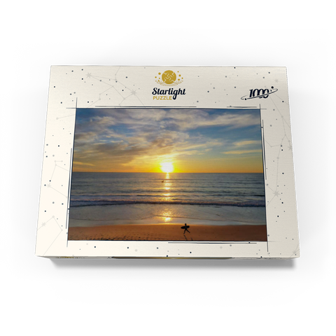 Surfer at Sunset on California Beach 1000 Jigsaw Puzzle box view3