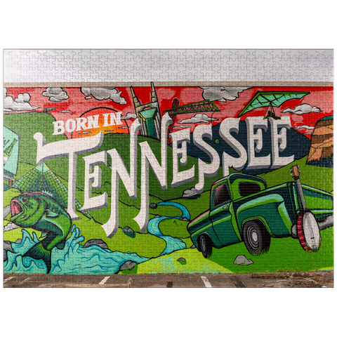 puzzleplate Born in Tennessee Street Art Wall Mural 1000 Jigsaw Puzzle