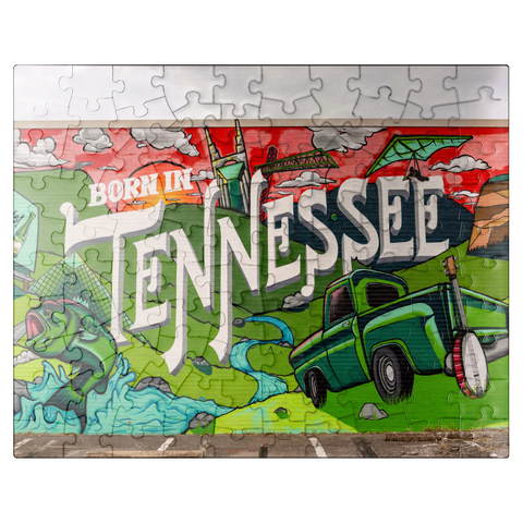 puzzleplate Born in Tennessee Street Art Wall Mural 100 Jigsaw Puzzle
