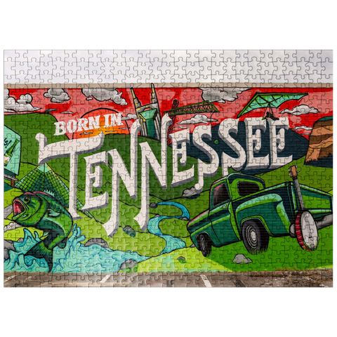 puzzleplate Born in Tennessee Street Art Wall Mural 500 Jigsaw Puzzle