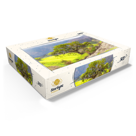 California Oak Tree in Spring Green Hills 500 Jigsaw Puzzle box view1