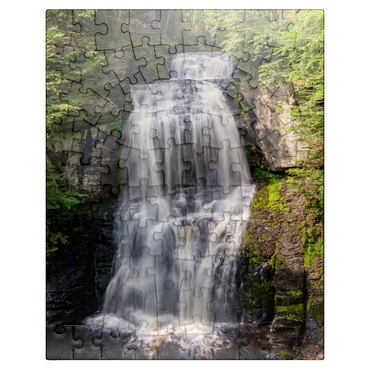 puzzleplate Bushkill Falls Pennsylvania - Cascading Forest Waterfall 100 Jigsaw Puzzle