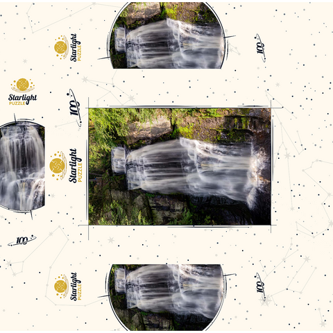 Bushkill Falls Pennsylvania - Cascading Forest Waterfall 100 Jigsaw Puzzle box 3D Modell