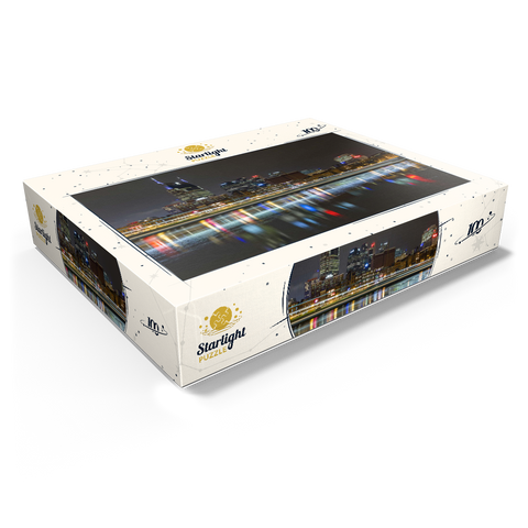 Nashville Skyline at Night - Reflections on the Cumberland River 100 Jigsaw Puzzle box view1