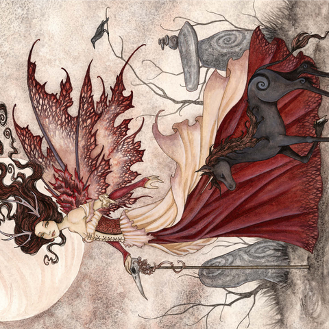 The Red Queen Fairy - Amy Brown 1000 Jigsaw Puzzle 3D Modell