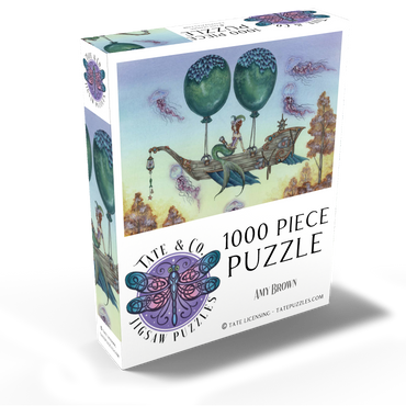 Dreaming On Aquamarine Tides Mermaid - Amy Brown 1000 Jigsaw Puzzle box view2