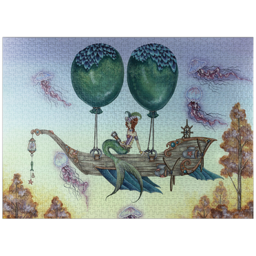 puzzleplate Dreaming On Aquamarine Tides Mermaid - Amy Brown 1000 Jigsaw Puzzle