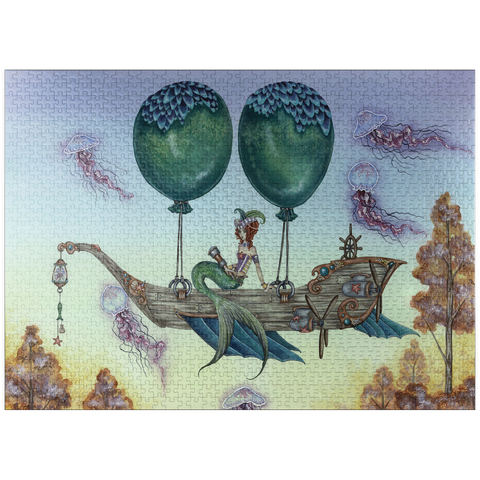 puzzleplate Dreaming On Aquamarine Tides Mermaid - Amy Brown 1000 Jigsaw Puzzle