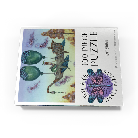 Dreaming On Aquamarine Tides Mermaid - Amy Brown 100 Jigsaw Puzzle box view3