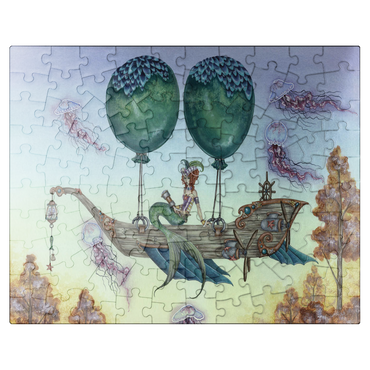 puzzleplate Dreaming On Aquamarine Tides Mermaid - Amy Brown 100 Jigsaw Puzzle