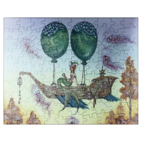 puzzleplate Dreaming On Aquamarine Tides Mermaid - Amy Brown 100 Jigsaw Puzzle