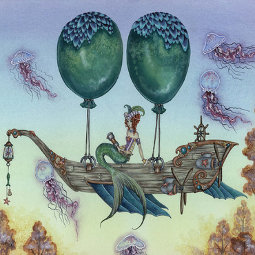 Dreaming On Aquamarine Tides Mermaid - Amy Brown 100 Jigsaw Puzzle 3D Modell