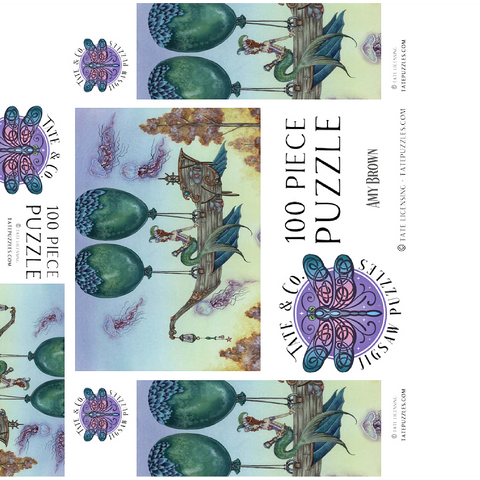 Dreaming On Aquamarine Tides Mermaid - Amy Brown 100 Jigsaw Puzzle box 3D Modell