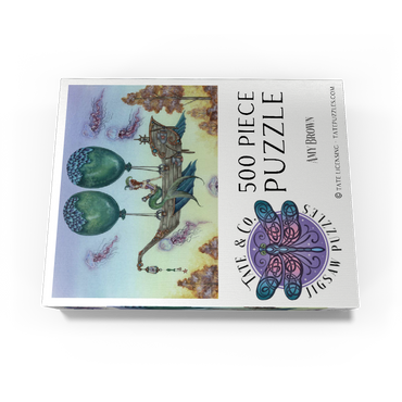 Dreaming On Aquamarine Tides Mermaid - Amy Brown 500 Jigsaw Puzzle box view3