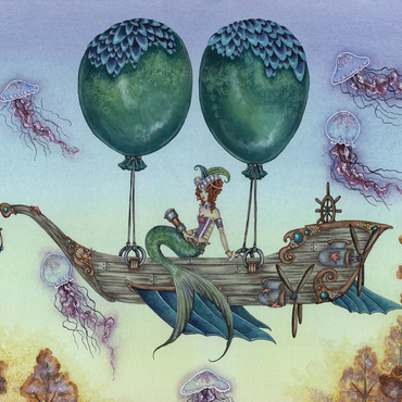 Dreaming On Aquamarine Tides Mermaid - Amy Brown 500 Jigsaw Puzzle 3D Modell